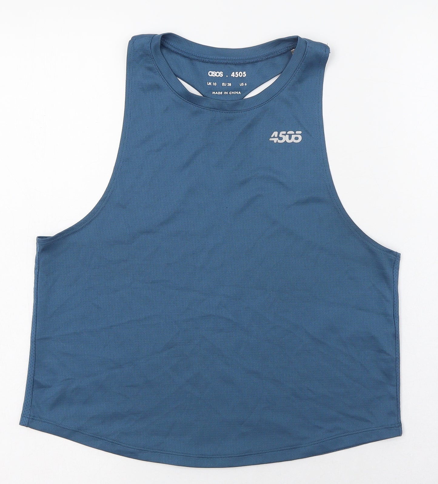 ASOS Womens Blue  Polyester Pullover Tank Size 10 Round Neck