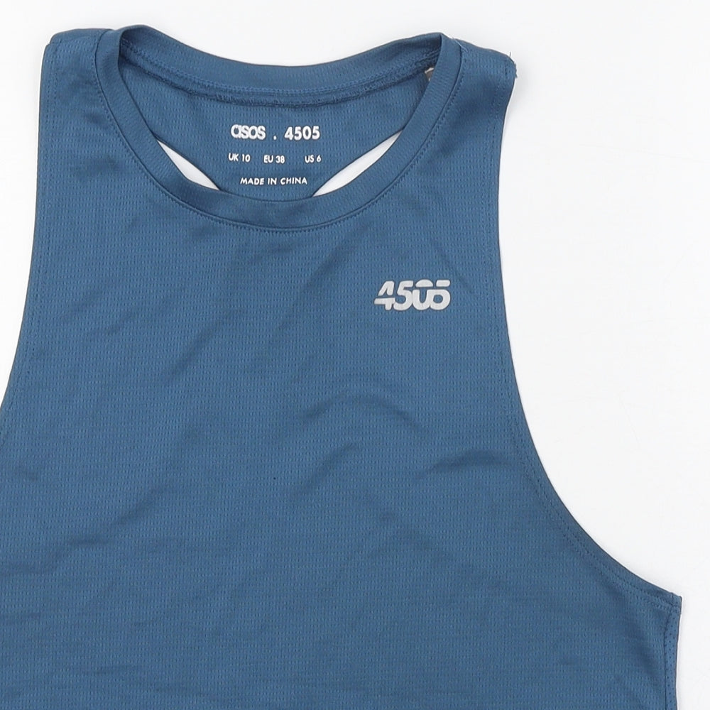 ASOS Womens Blue  Polyester Pullover Tank Size 10 Round Neck