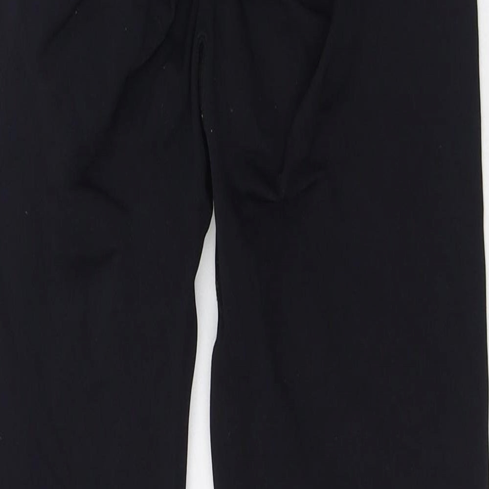Preworn Womens Black  Polyester Compression Leggings Size S L24 in Regular  - Ruched back