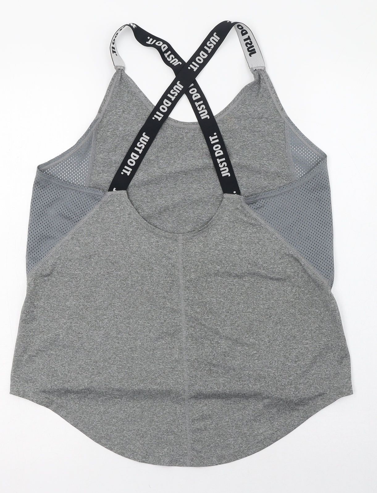 Nike Womens Grey  Polyester Pullover Tank Size M Round Neck  - Hi-Lo