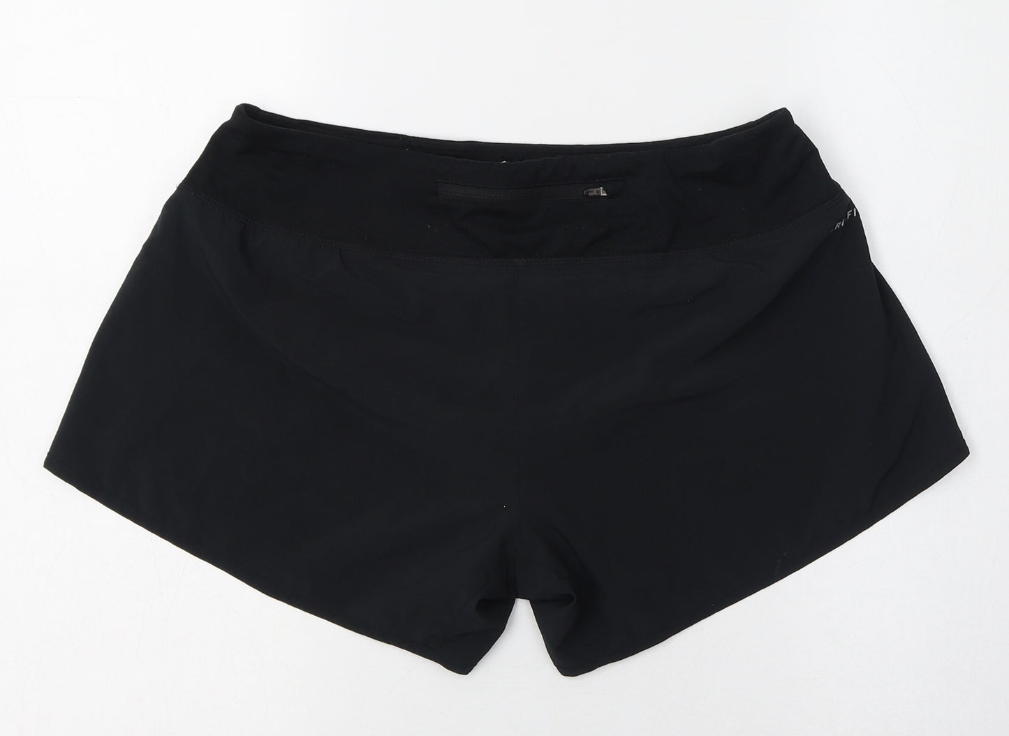 Nike Womens Black  Polyester Athletic Shorts Size M L4 in Regular