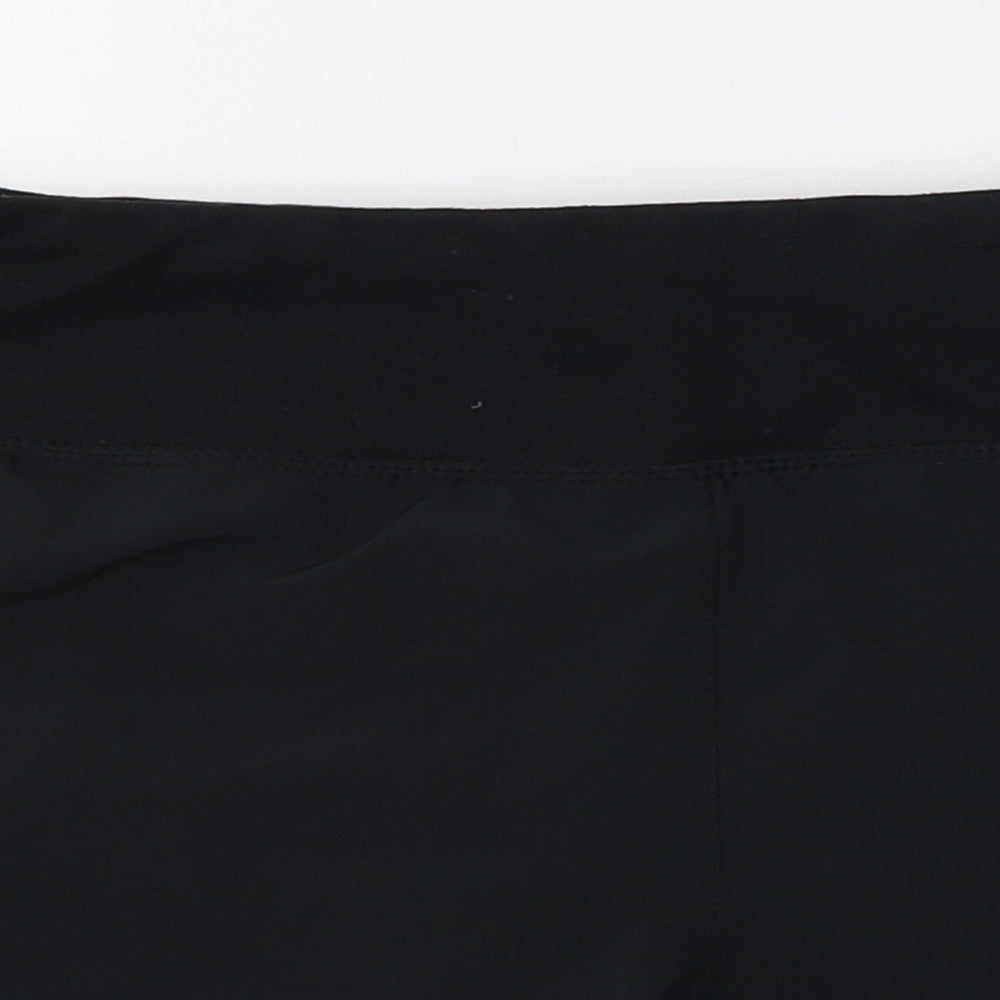 Nike Womens Black  Polyester Athletic Shorts Size M L4 in Regular