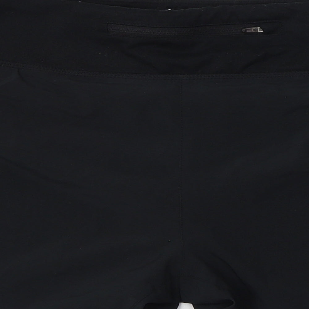 Nike Womens Black  Polyester Athletic Shorts Size M L4 in Regular