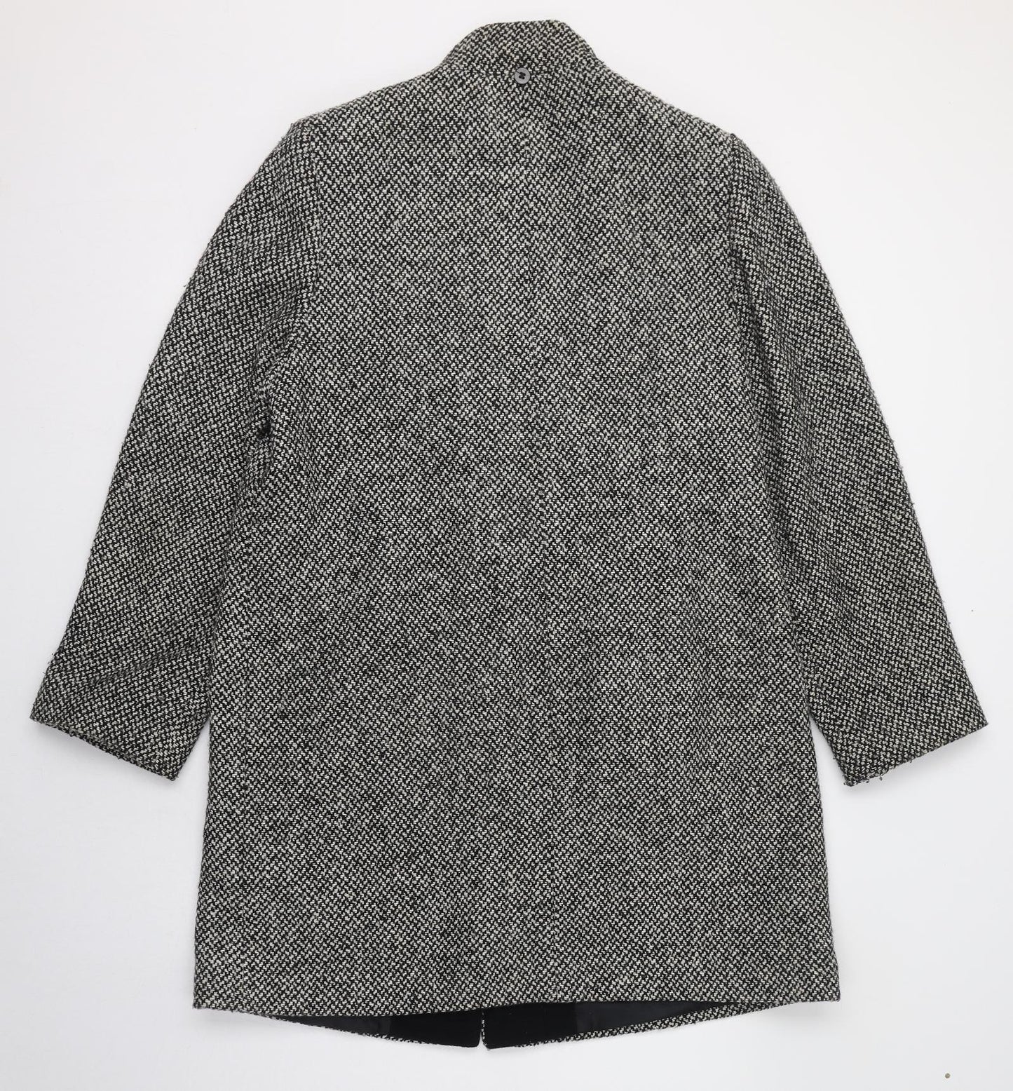 BHS Womens Black   Overcoat Coat Size 14  Button