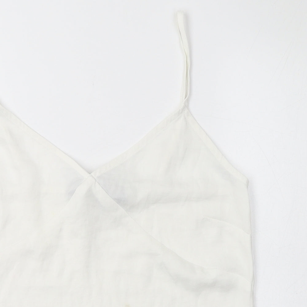Glassons Womens Ivory  Polyester Camisole Tank Size 10 V-Neck