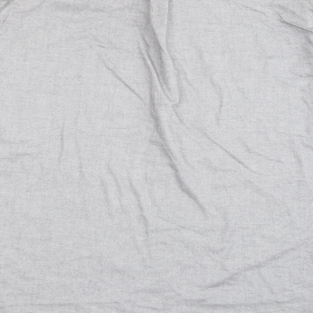 Sterling Mens Grey  Cotton  Button-Up Size XL Collared Button