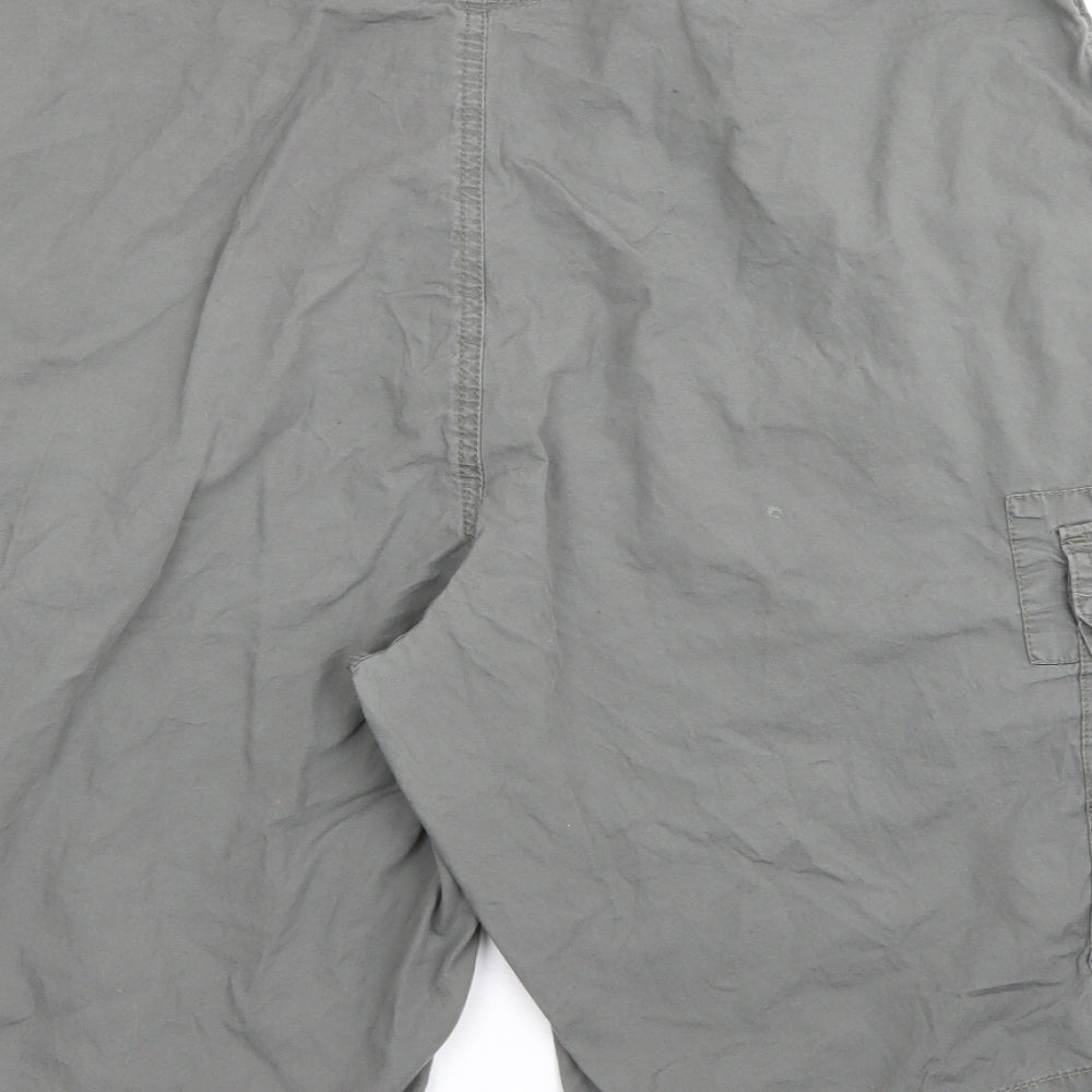 Topman Mens Grey  Cotton Cargo Shorts Size 34 L12 in Regular