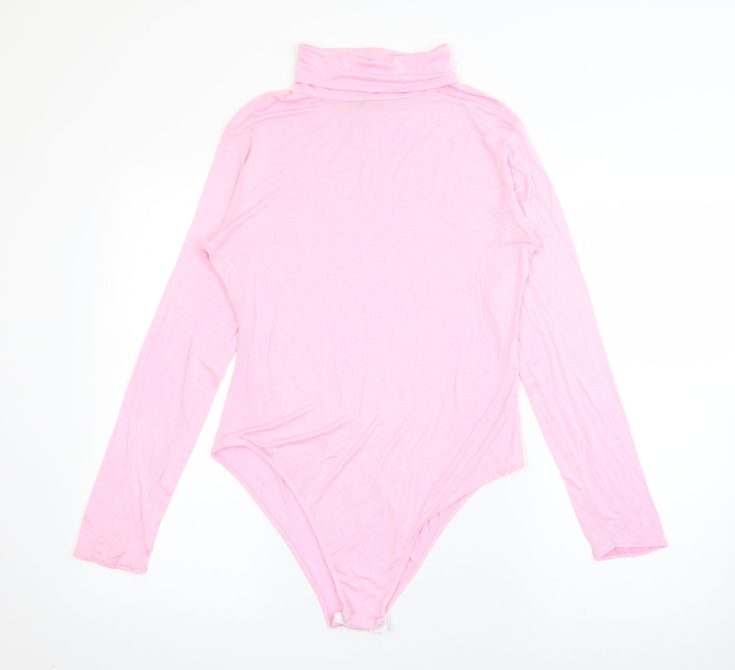 I SAW IT FIRST Womens Pink Roll Neck  Viscose Pullover Jumper Size 16