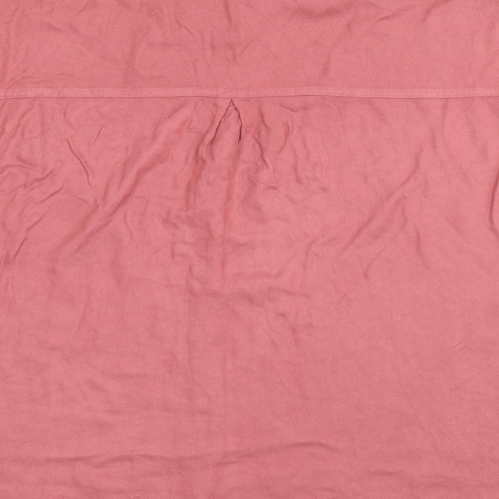 George Womens Pink  Viscose Basic Button-Up Size 16 Collared