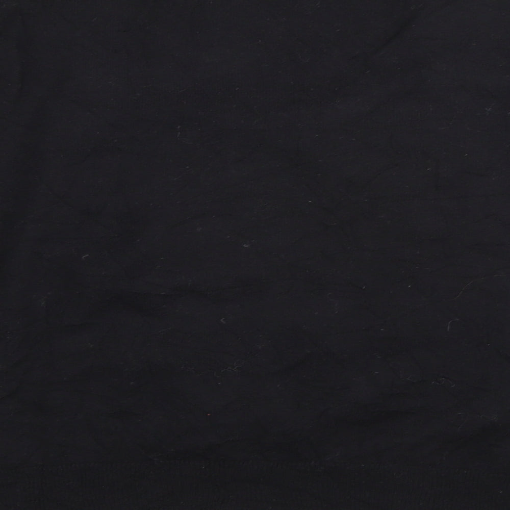 NEXT Womens Black Scoop Neck  Cotton Pullover Jumper Size 14
