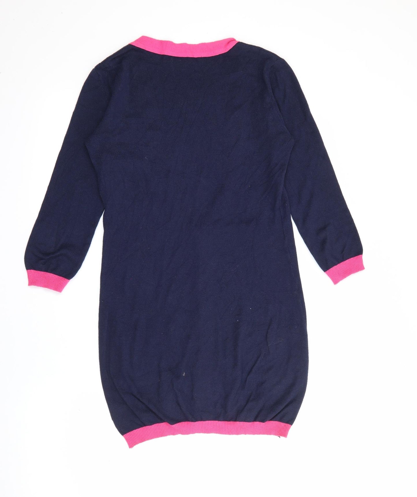 ASOS Womens Blue V-Neck  Cotton Cardigan Jumper Size 8