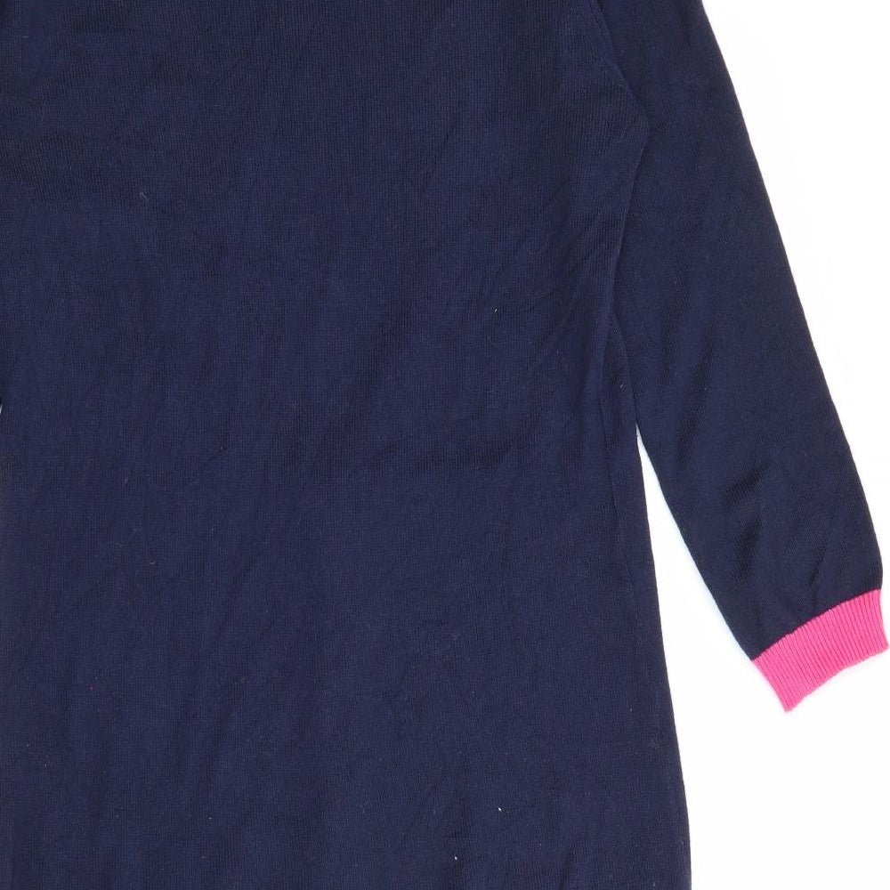 ASOS Womens Blue V-Neck  Cotton Cardigan Jumper Size 8
