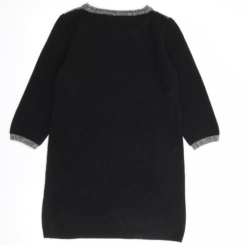 Peacocks Womens Grey  Acrylic Jumper Dress  Size 10  Round Neck