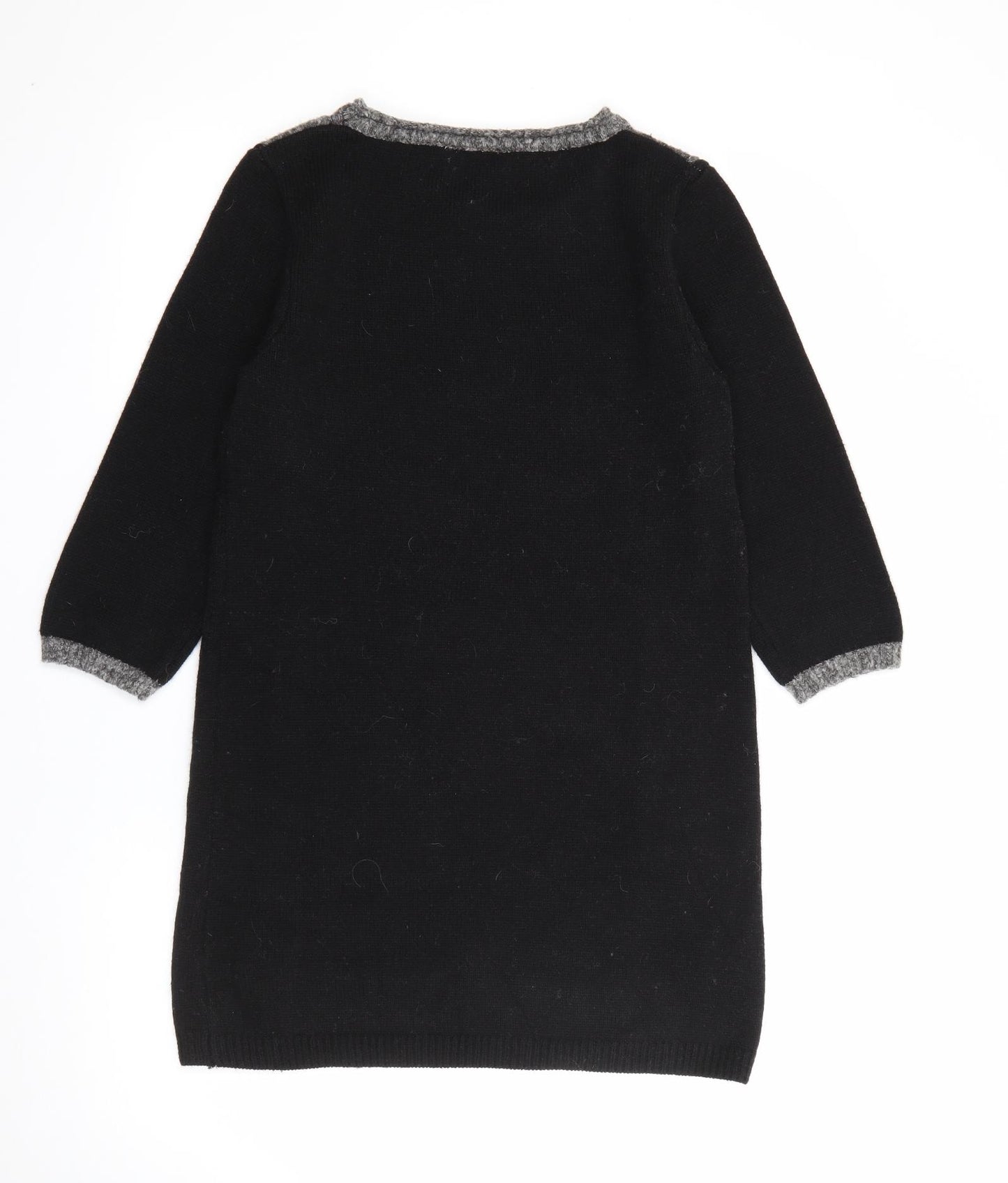 Peacocks Womens Grey  Acrylic Jumper Dress  Size 10  Round Neck