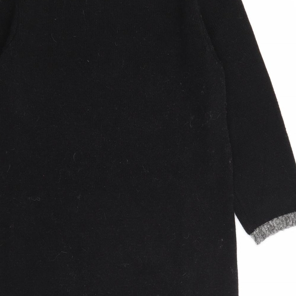 Peacocks Womens Grey  Acrylic Jumper Dress  Size 10  Round Neck