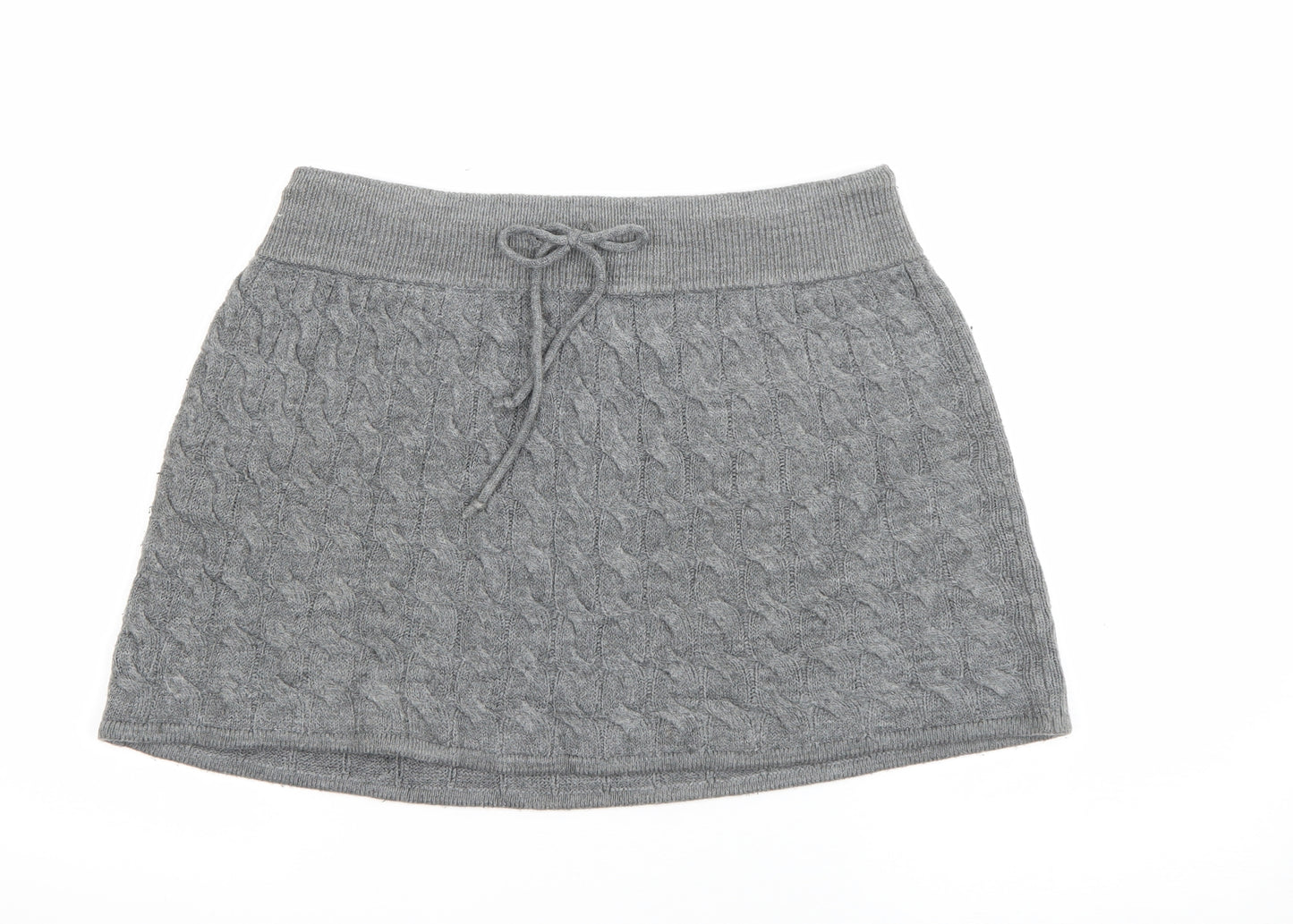 H&M Womens Grey  Acrylic Mini Skirt Size 10