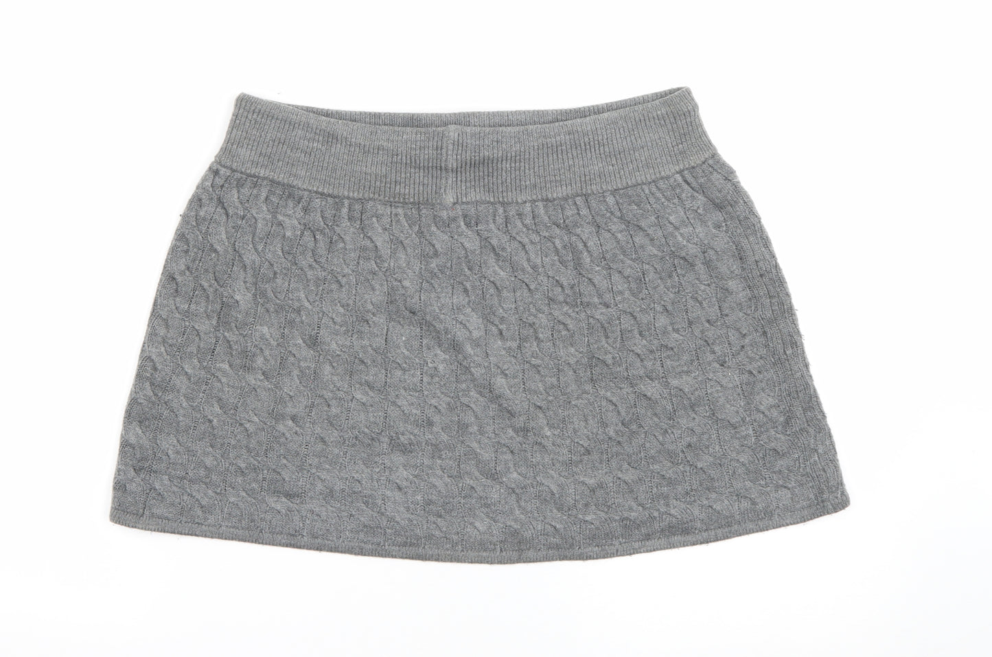 H&M Womens Grey  Acrylic Mini Skirt Size 10