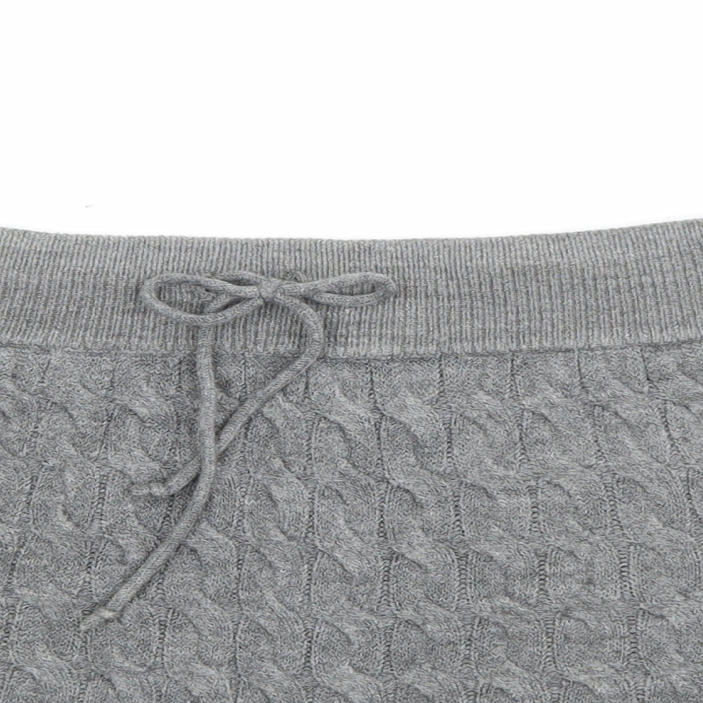 H&M Womens Grey  Acrylic Mini Skirt Size 10