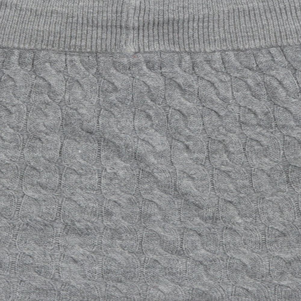 H&M Womens Grey  Acrylic Mini Skirt Size 10