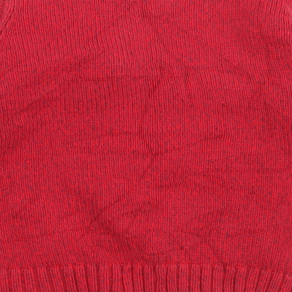 Nutmeg Boys Red Crew Neck  Cotton Pullover Jumper Size 3-4 Years   - Christmas Jumper