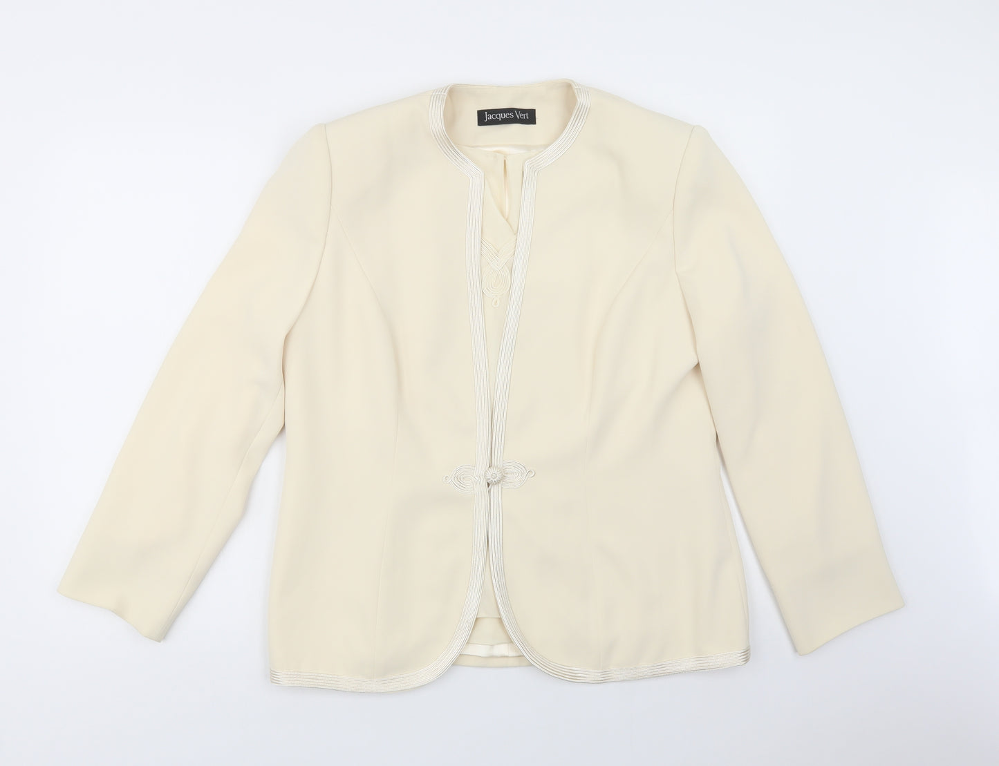 Jacques Vert Womens Ivory   Jacket Blazer Size 16  Button - Top Included