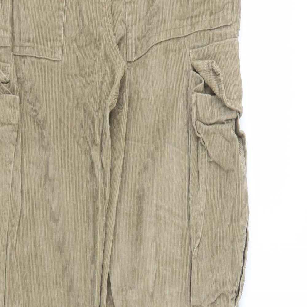 JACK & JONES Mens Beige  Cotton Cargo Trousers Size 32 L32 in Regular Button