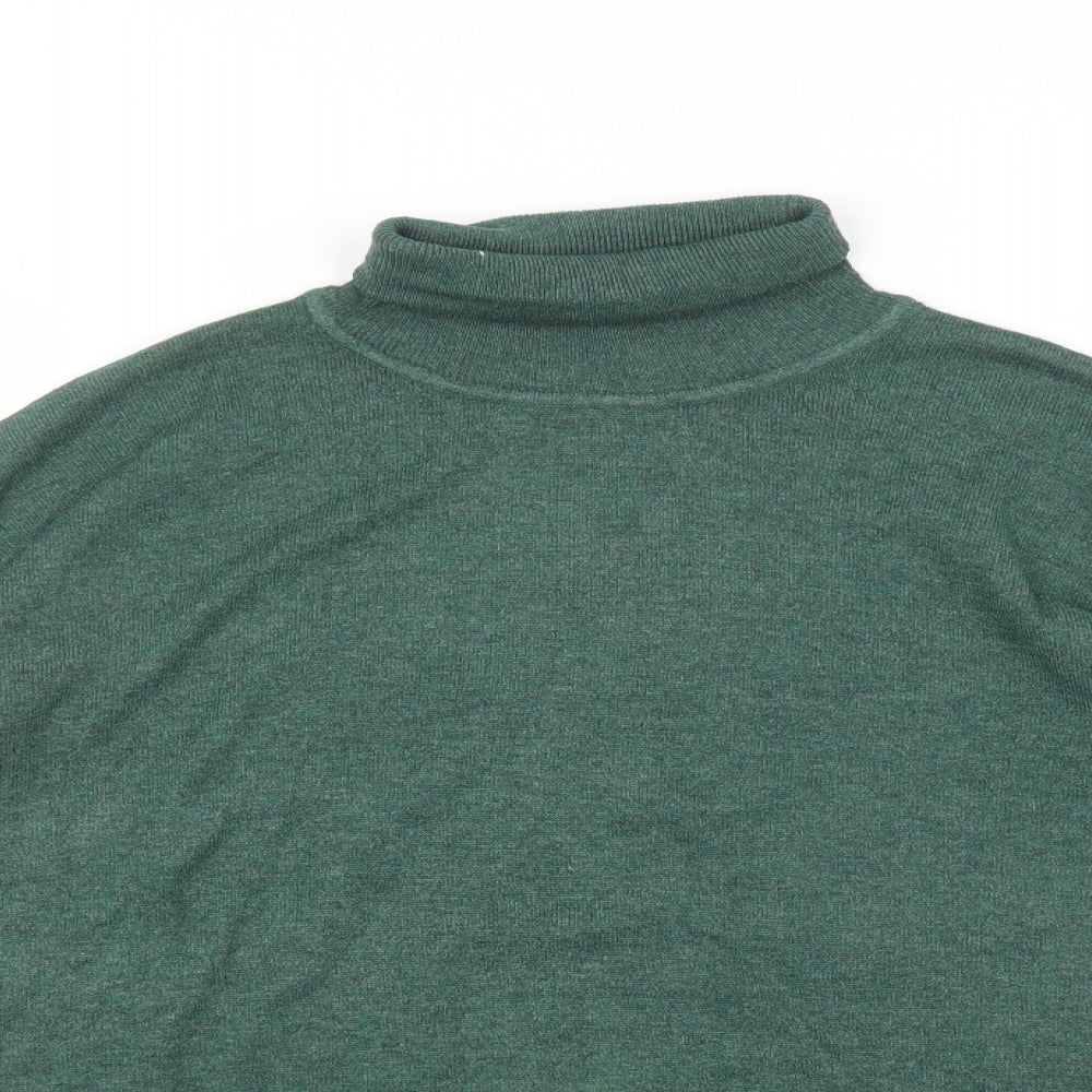 Primark Womens Green Roll Neck  Polyester Pullover Jumper Size M