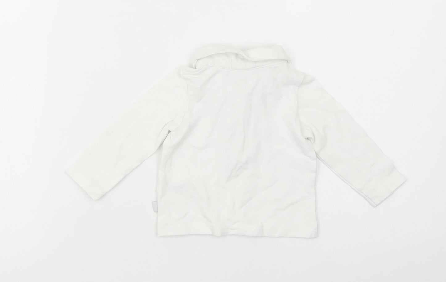 River Island Baby White  Cotton Basic Polo Size 3-6 Months Collared Button