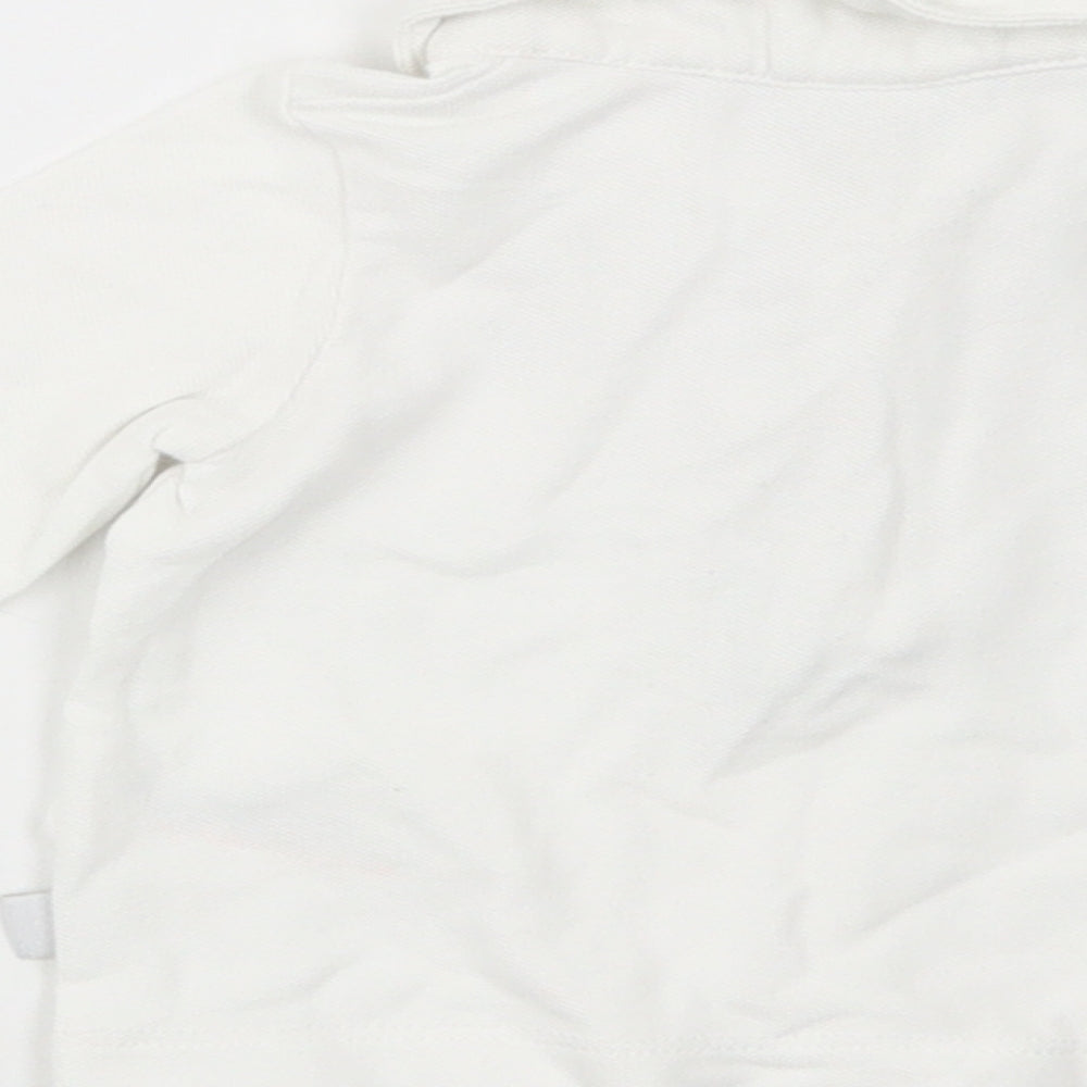 River Island Baby White  Cotton Basic Polo Size 3-6 Months Collared Button