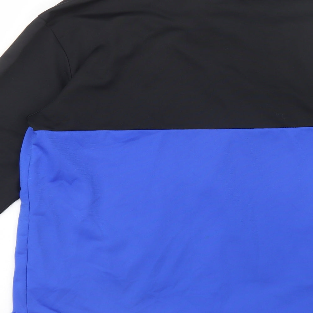 adidas Mens Blue  Polyester Full Zip Sweatshirt Size M