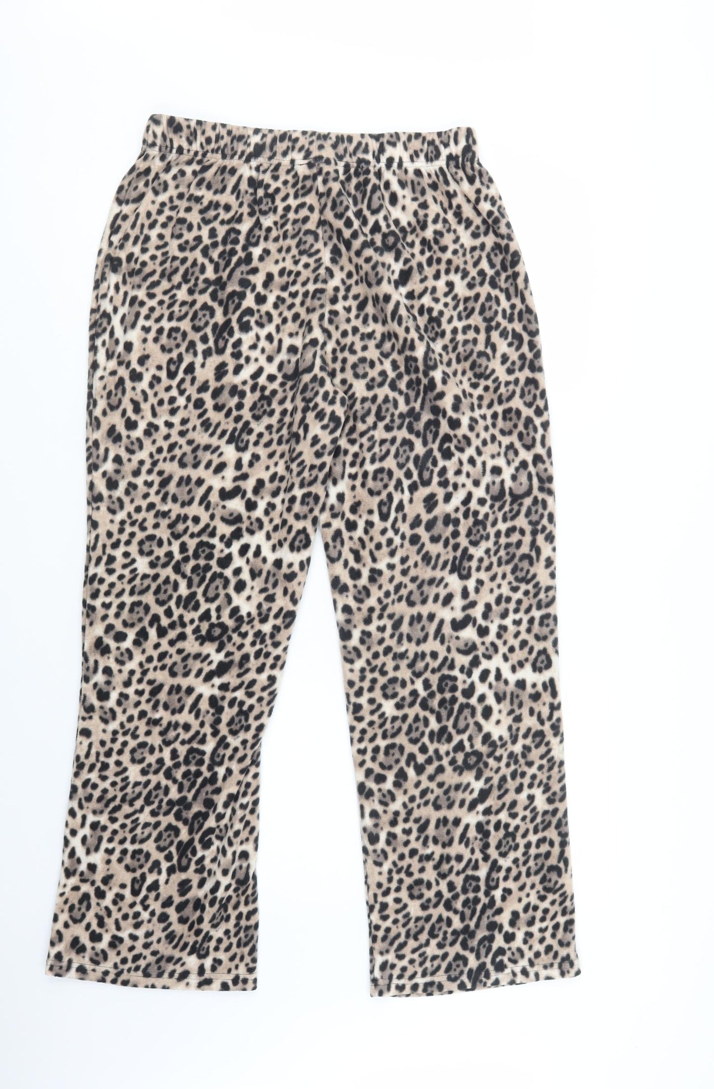 Primark Womens Beige Animal Print Polyester  Lounge Pants Size L