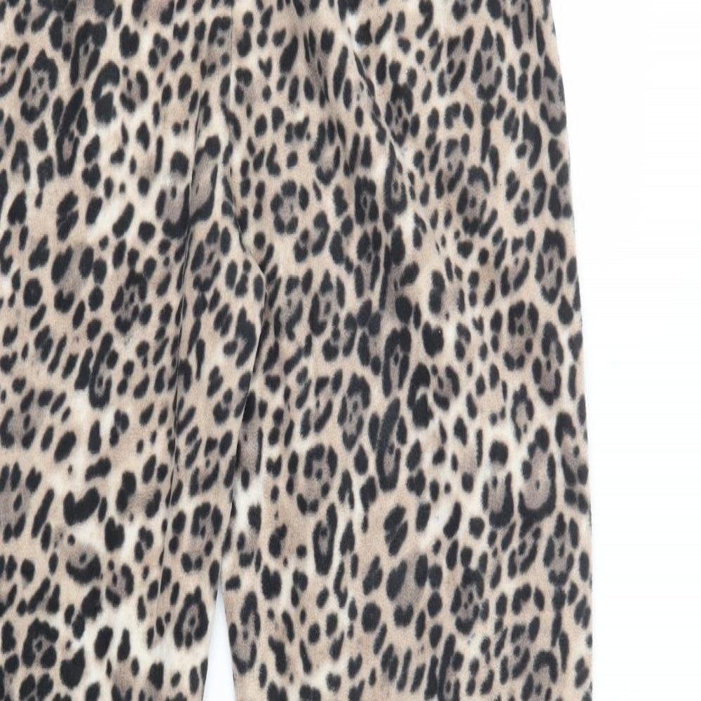 Primark Womens Beige Animal Print Polyester  Lounge Pants Size L