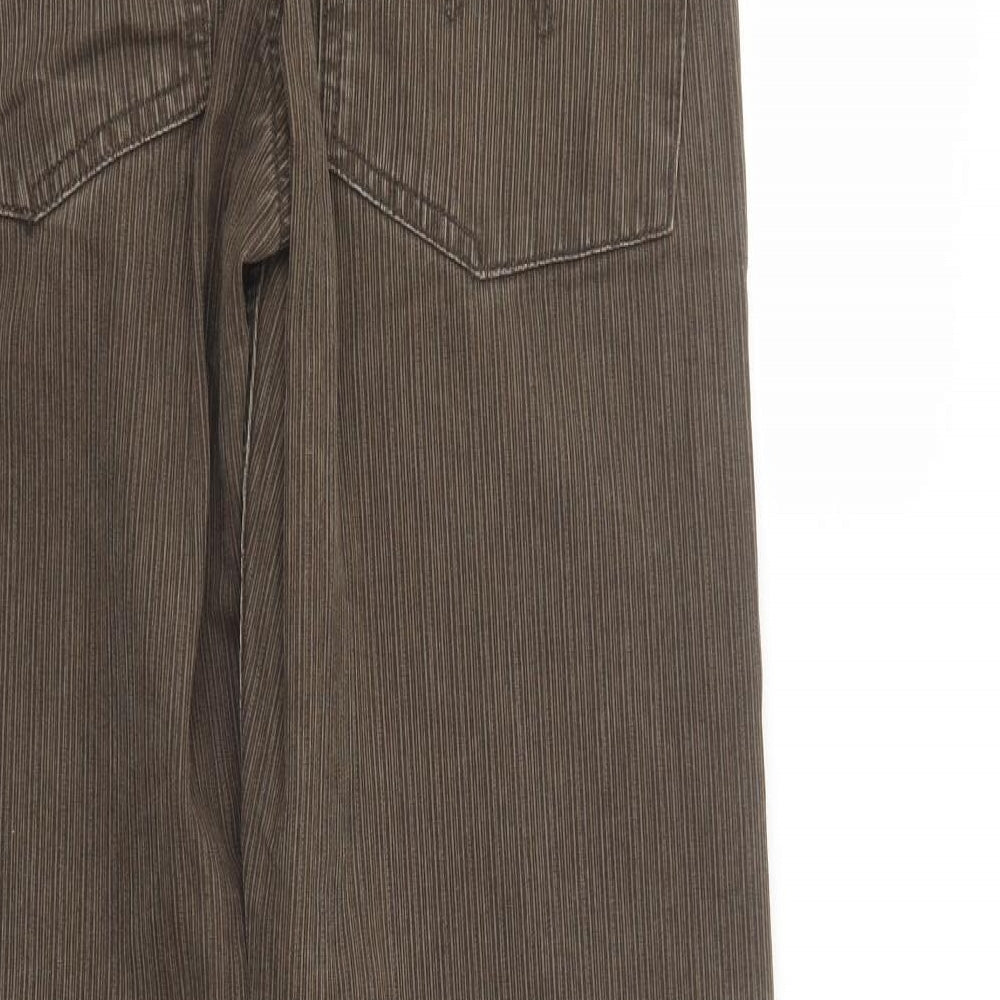 NEXT Mens Brown  Cotton Trousers  Size 30 L32 in Regular Button