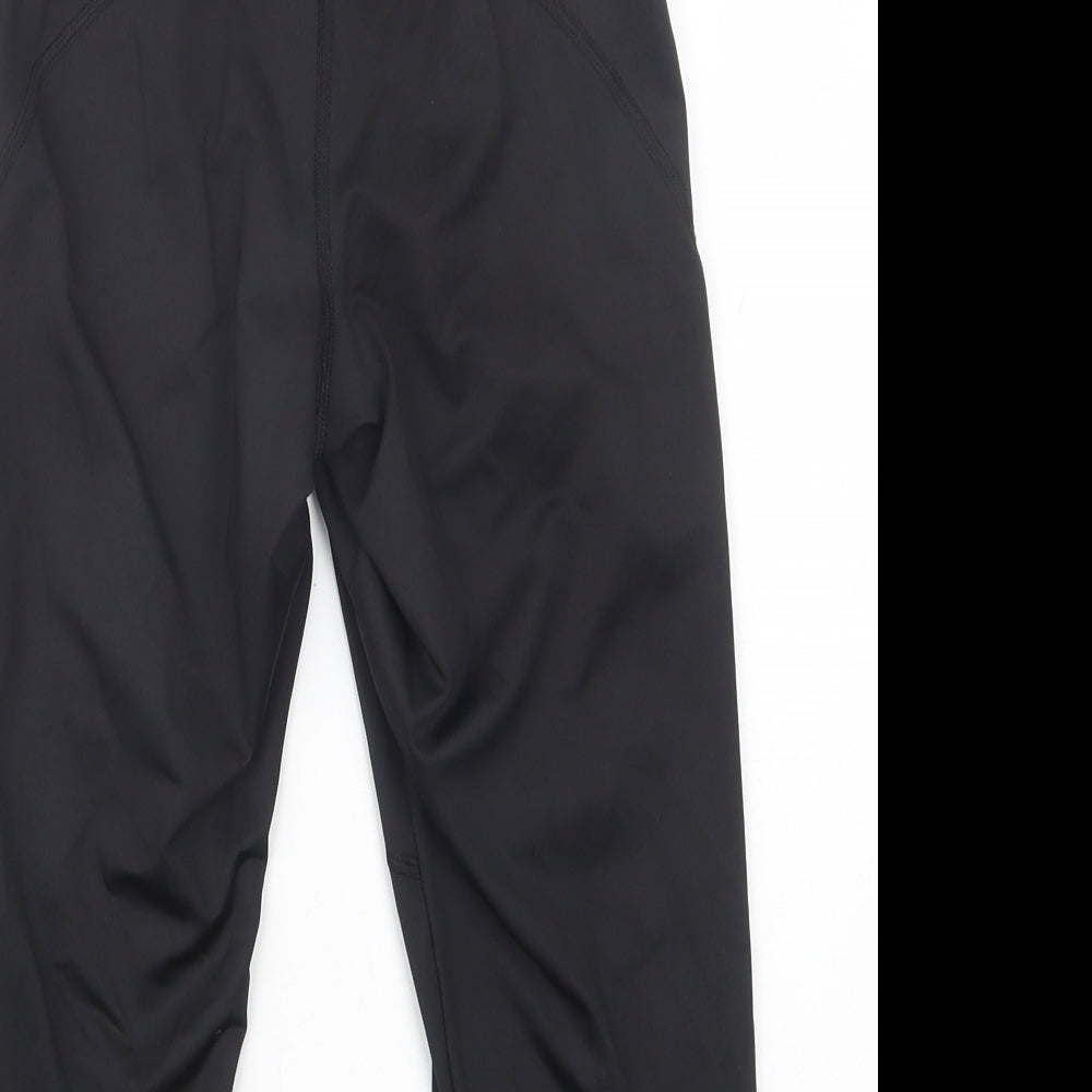 Crivit Womens Black  Polyester Cropped Leggings Size S L18 in Regular