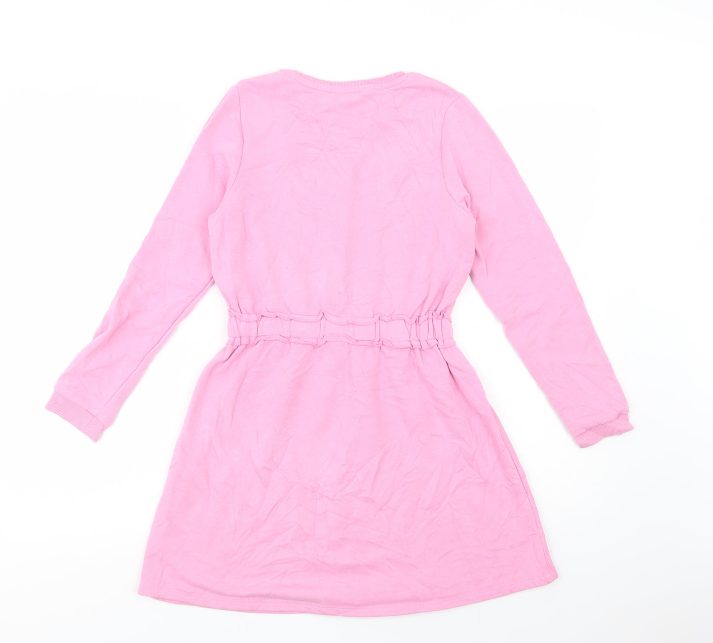 George Girls Pink  Cotton Fit & Flare  Size 11-12 Years  Crew Neck Drawstring - Lovely