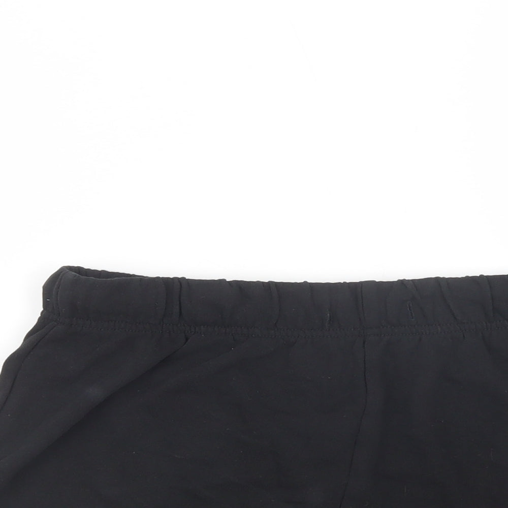 Primark Womens Black  Cotton Sweat Shorts Size S L3 in Regular Pull On - Barbie