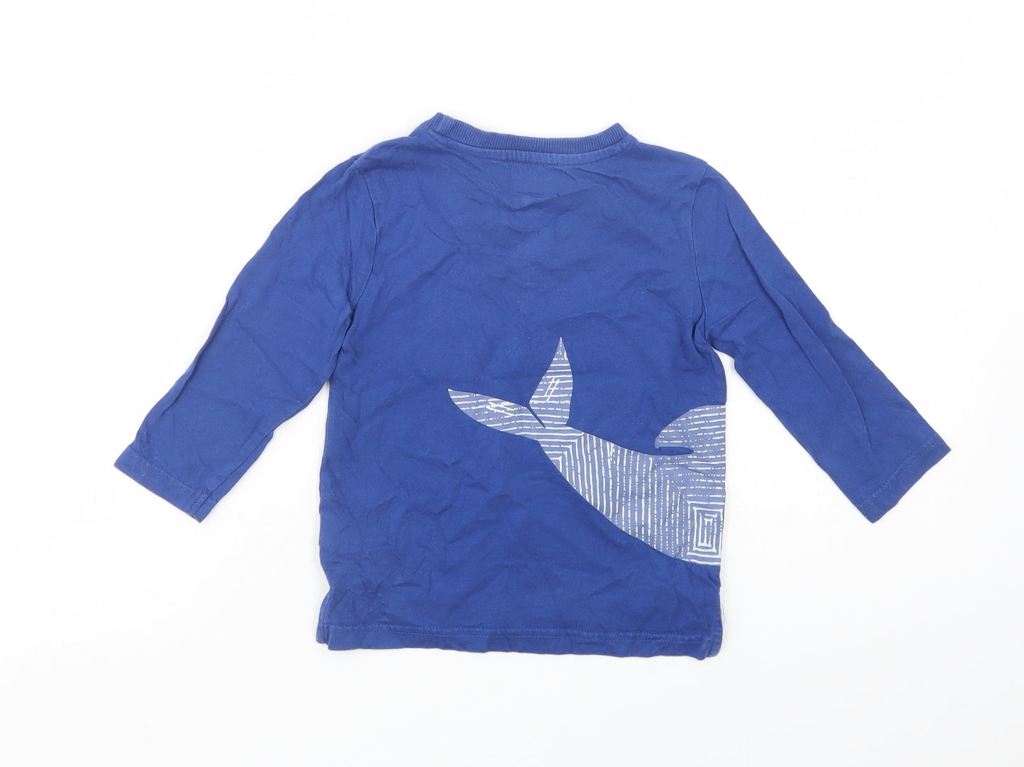 F&F Baby Black  Cotton Basic Polo Size 18-24 Months Crew Neck Pullover - Shark