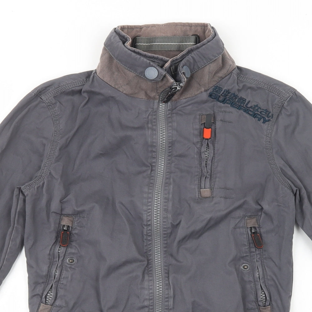 Superdry Womens Grey   Bomber Jacket Jacket Size XS  Zip