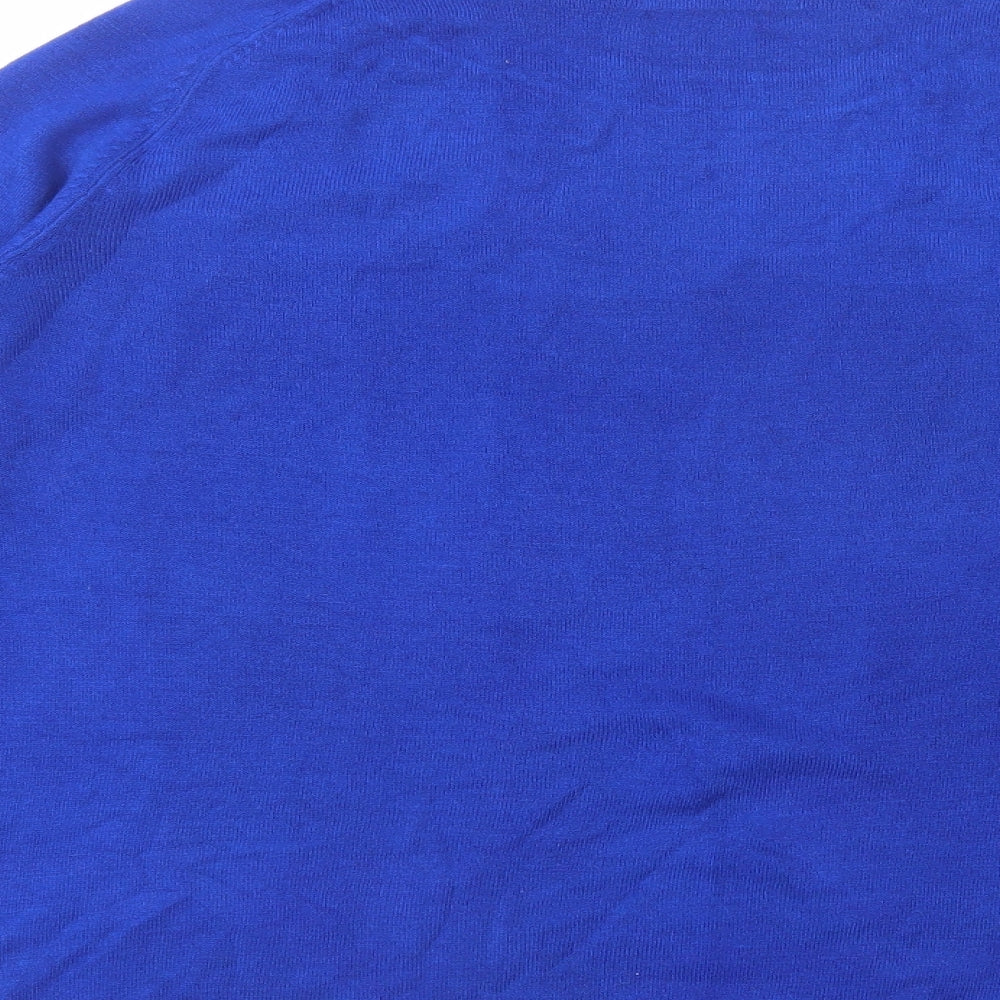 Marks and Spencer Womens Blue Crew Neck  Acrylic Pullover Jumper Size 20