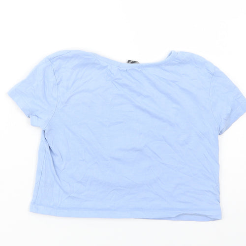 George Girls Blue  Cotton Pullover Polo Size 5-6 Years Crew Neck Pullover - Unique