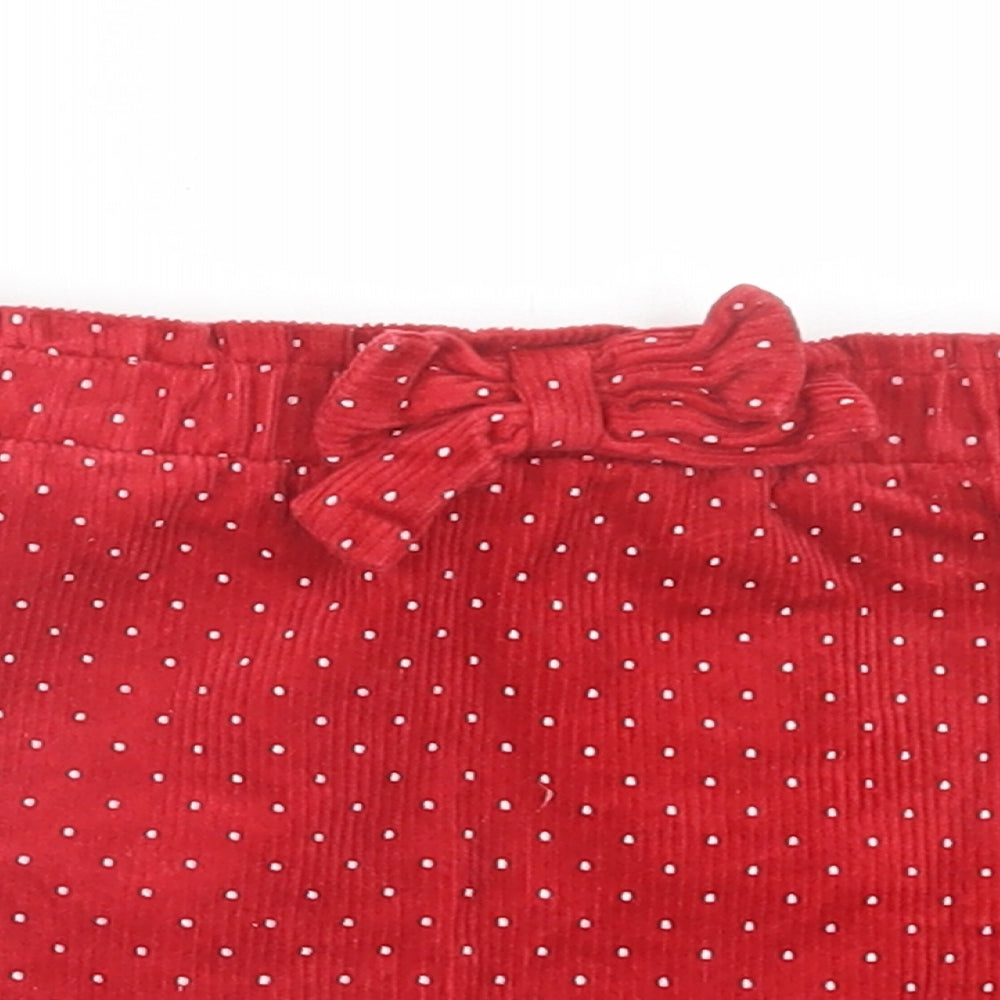 Dunnes Stores Baby Red Polka Dot Cotton A-Line Skirt Size 18-24 Months  Pull On
