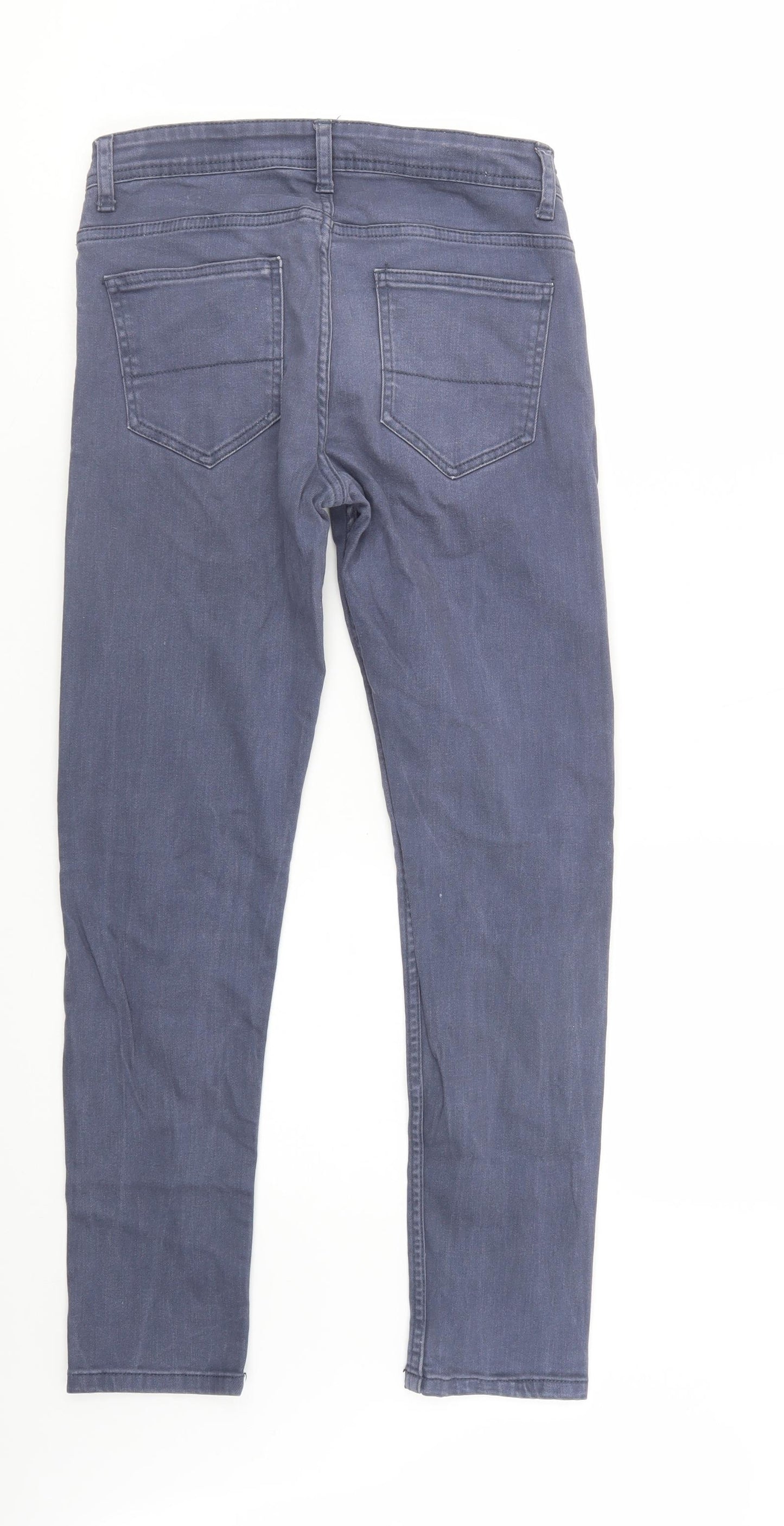 Primark Womens Blue  Cotton Skinny Jeans Size 28 L30 in Regular Button