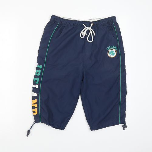 Ireland Boys Blue  Polyester Sweat Shorts Size 11-12 Years  Regular Drawstring