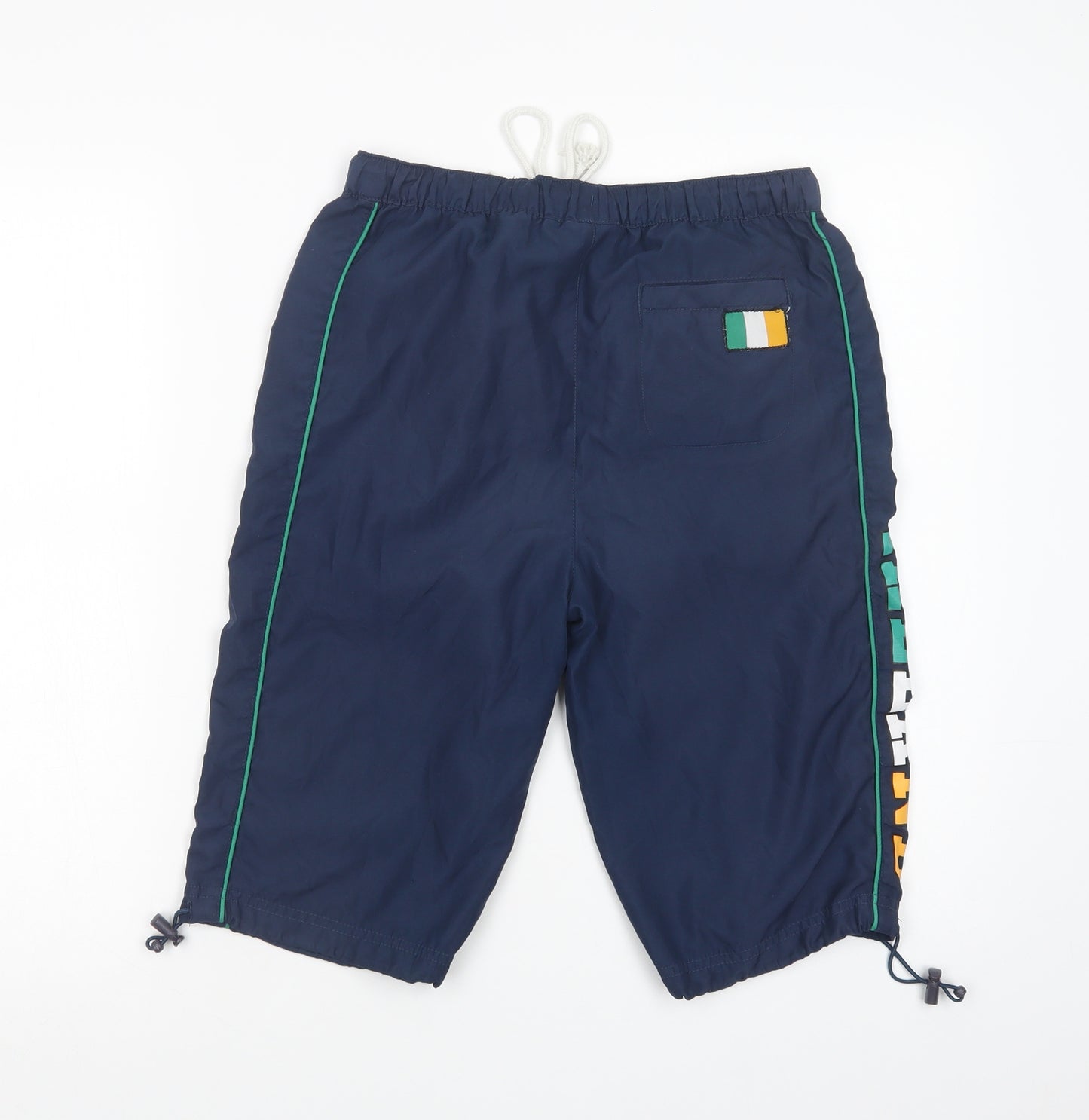 Ireland Boys Blue  Polyester Sweat Shorts Size 11-12 Years  Regular Drawstring
