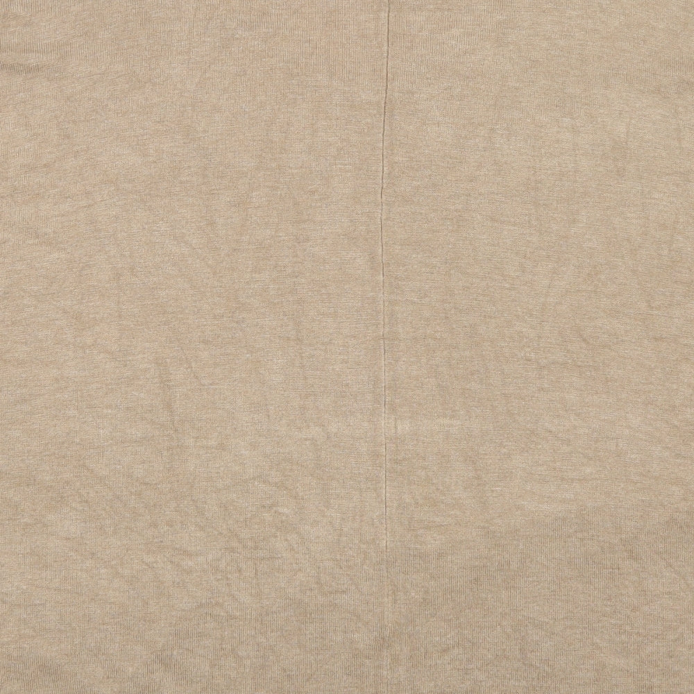 F&F Womens Beige V-Neck  Viscose Pullover Jumper Size XL