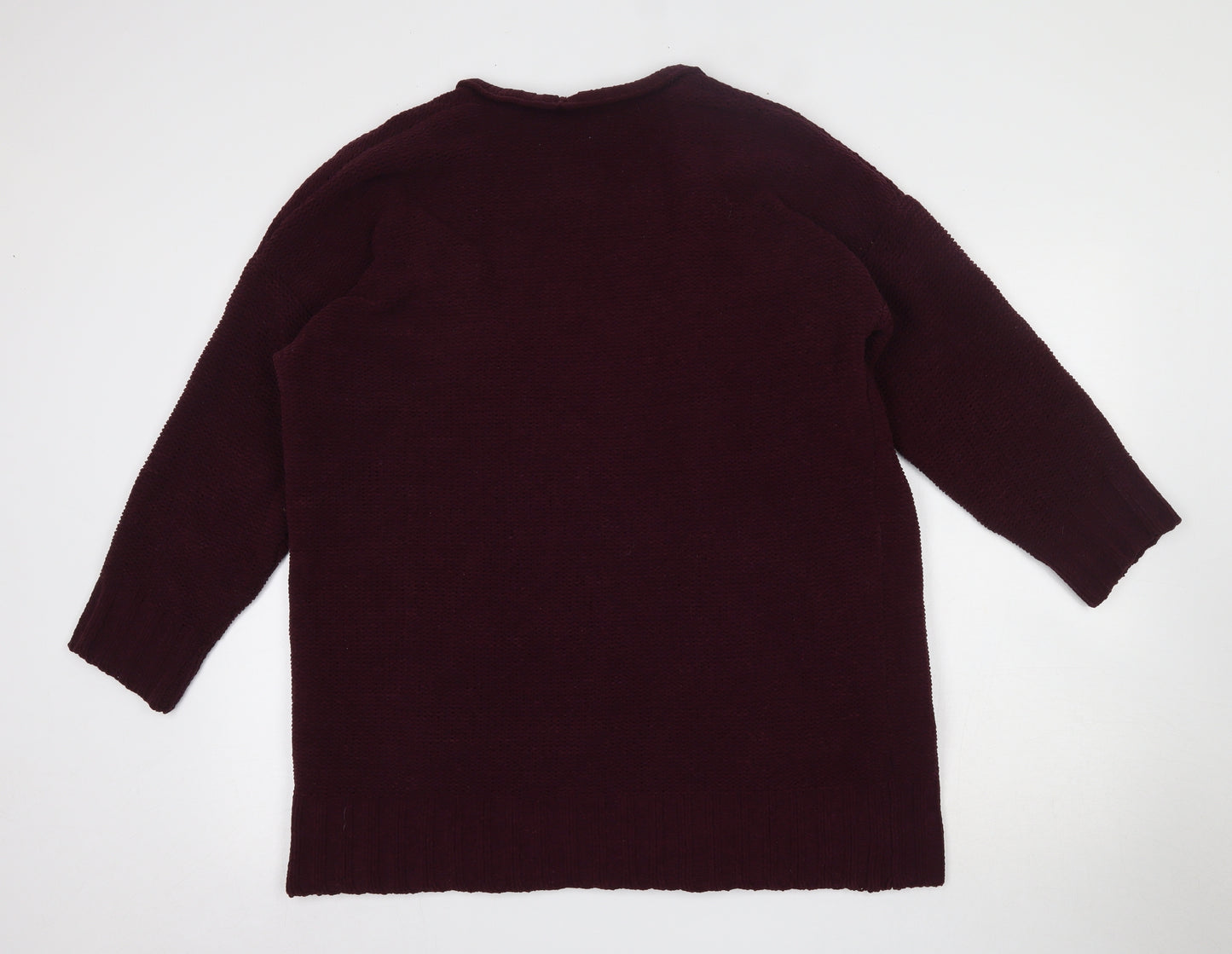 American Eagle Womens Purple V-Neck  Polyester Cardigan Jumper Size XS