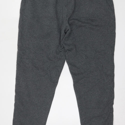 adidas Mens Grey  Cotton Jogger Trousers Size XL L30 in Regular Tie