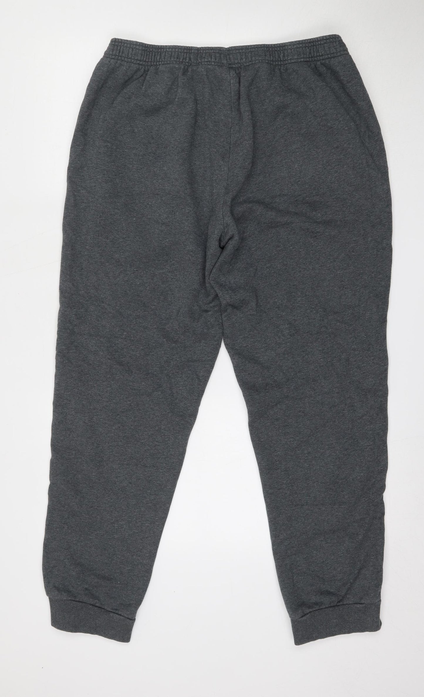 adidas Mens Grey  Cotton Jogger Trousers Size XL L30 in Regular Tie