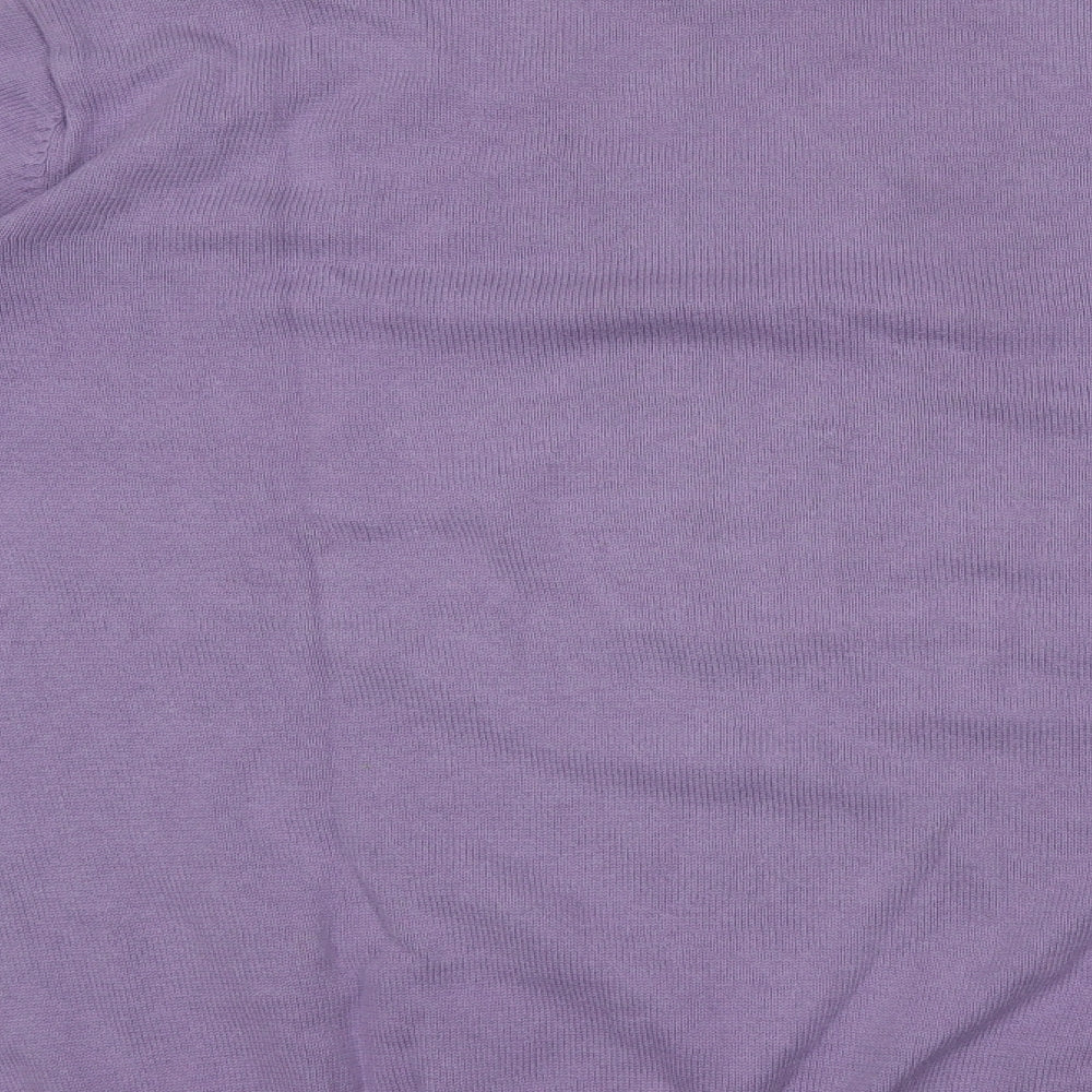 Dunnes Mens Purple Round Neck  Cotton Pullover Jumper Size XL