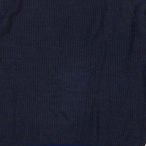 Marks and Spencer Mens Blue Round Neck  Acrylic Pullover Jumper Size S